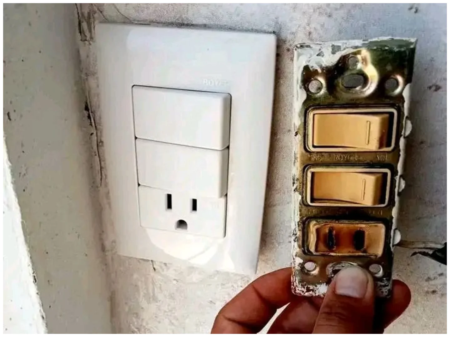 Tecnico haciendo Reparación de Falla Electrica en Ensenada